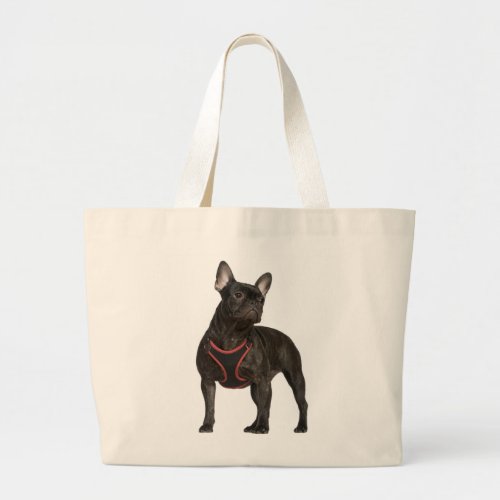 Cute Frenchie Mom Puppy Dog Lover French Bulldog   Large Tote Bag