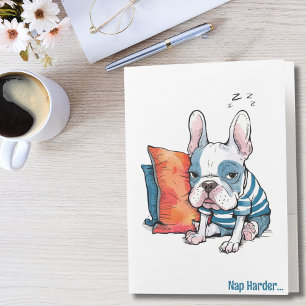 cute Frenchy pet dog, dressed animal, Funny Pocket Folder