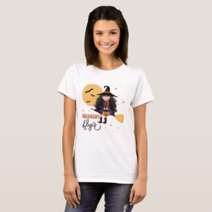 Cute Frequent Flyer Witch Halloween T-Shirt