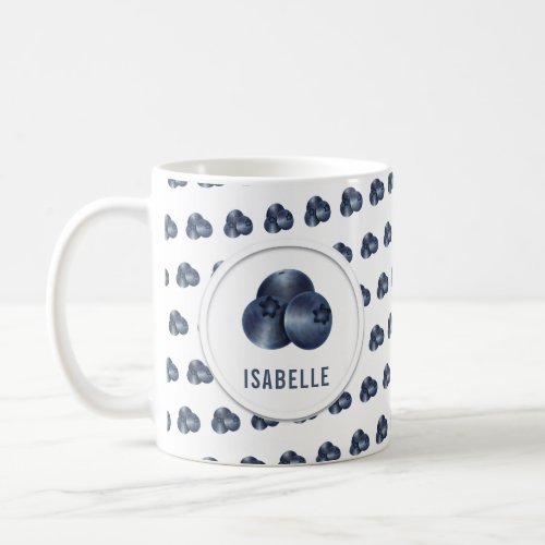 Cute Fresh Blueberry Graphic Coffee Mug