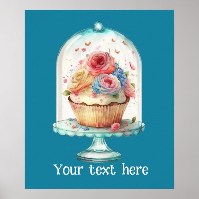 Cute fresh cupcake add text business  poster (Front)