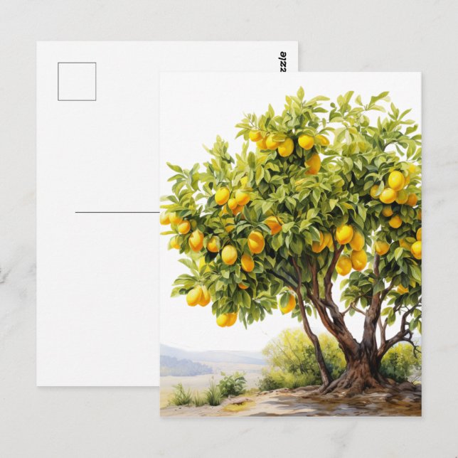 Cute fresh lemon customizable  postcard (Front/Back)