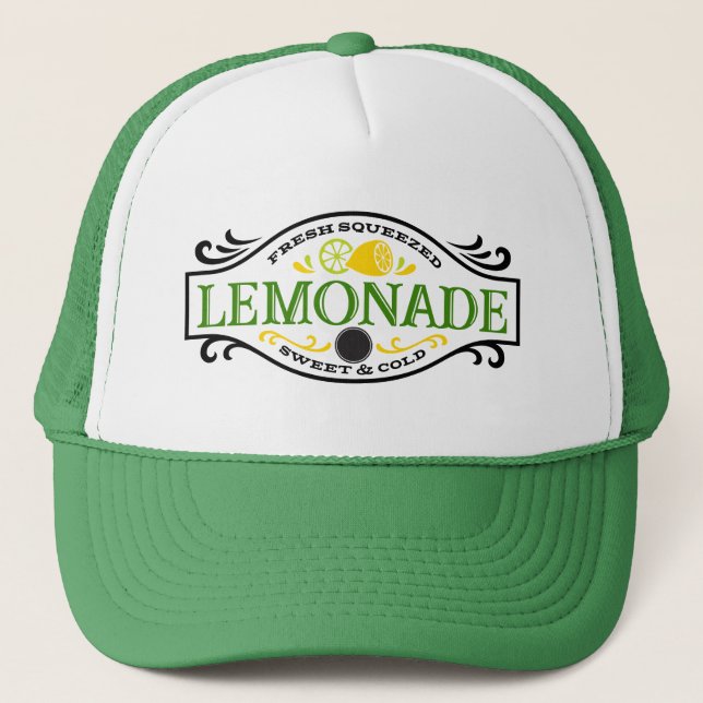 Cute Fresh squeezed lemonade words hat (Front)