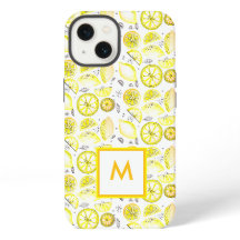 Cute Fresh Summer Lemon Citrus Doodle Yellow