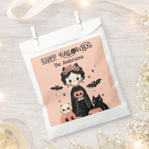 Cute Frida Kahlo Pasteloween Pink Happy Halloween  Favor Bag