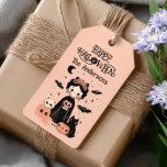 Cute Frida Kahlo Whimsical Pink Happy Halloween  Gift Tags