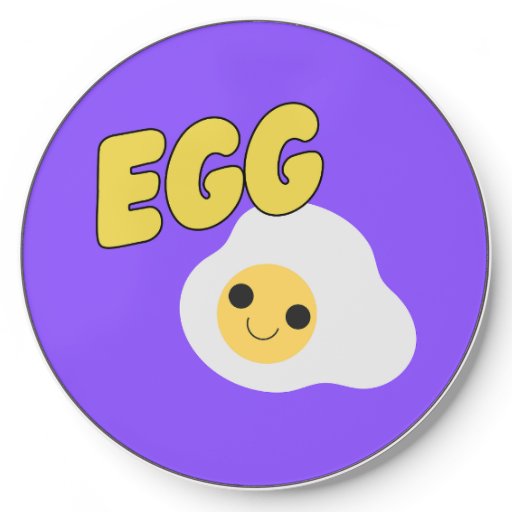 Cute fried egg, funny and happy yellow gift wireless charger