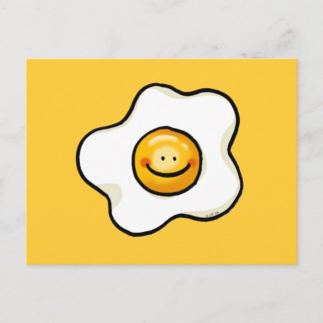 Cute fried egg postcard (Front)