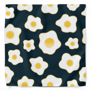 Cute Fried Eggs Flower Pattern Bandana