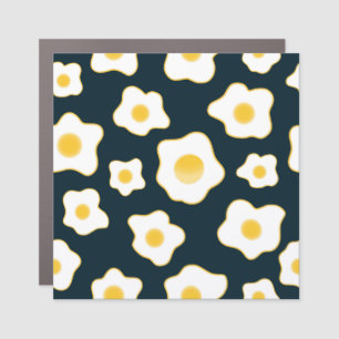Cute Fried Eggs Flower Pattern Car Magnet