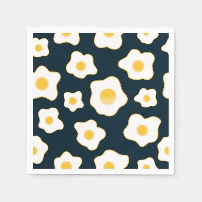 Cute Fried Eggs Flower Pattern Napkins (Front)