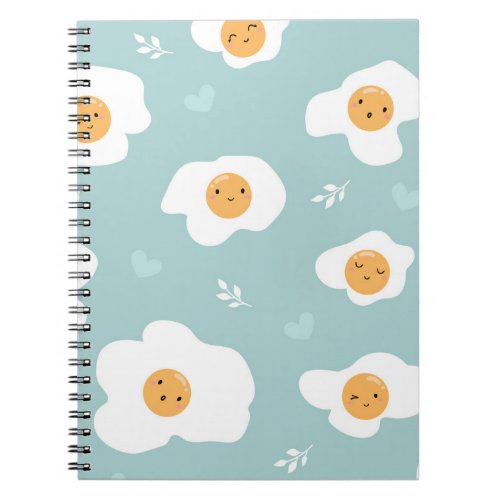 Cute Fried Eggs Spiral Notebook