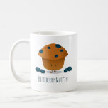 Cute Friendly Blueberry Muffin Cartoon Character Coffee Mug at Zazzle