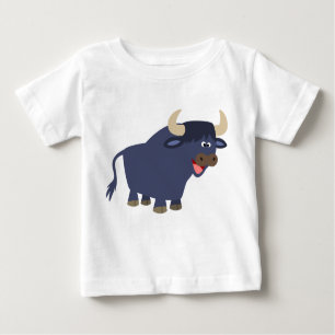 Cute Friendly Cartoon Bull Baby T-Shirt