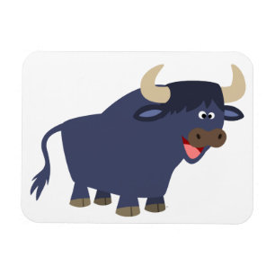 Cute Friendly Cartoon Bull Flexible Magnet