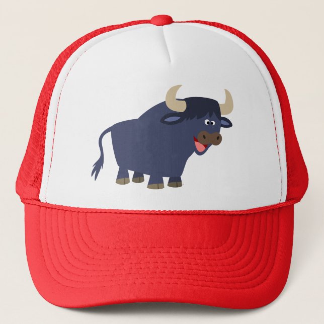 Cute Friendly Cartoon Bull Hat (Front)