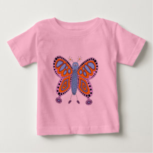 Cute friendly cartoon butterfly illustration baby T-Shirt