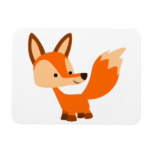 Cute Friendly Cartoon Fox Flexible Magnet | Zazzle