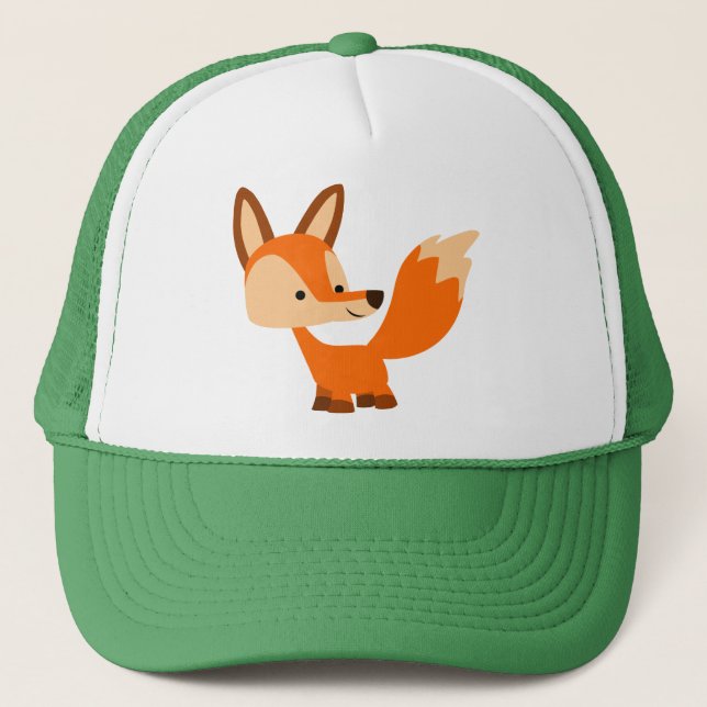 Cute Friendly Cartoon Fox Hat (Front)