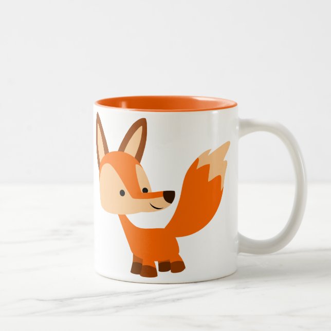 Cute Friendly Cartoon Fox Mug (Right)