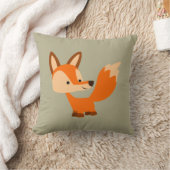 Cute Friendly Cartoon Fox Pillow (Blanket)