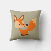 Cute Friendly Cartoon Fox Pillow (Back)