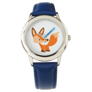 Cute Friendly Cartoon Fox Watch