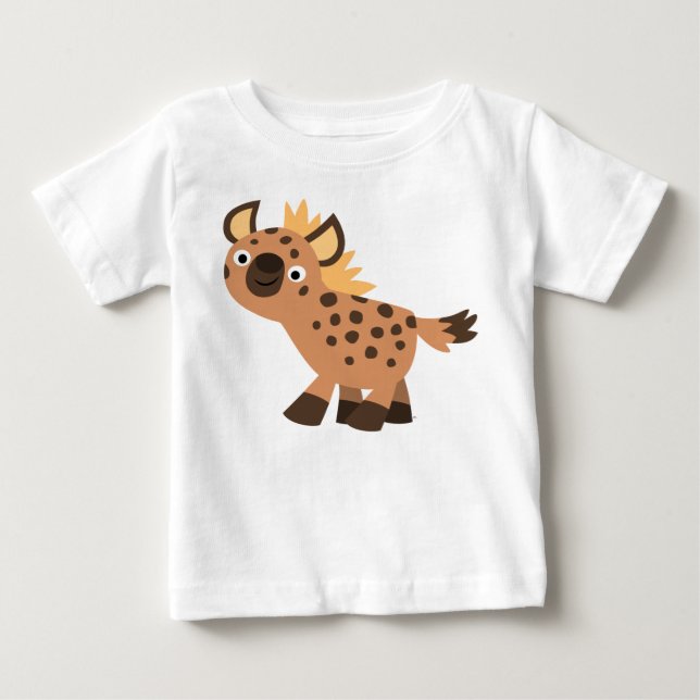 Cute Friendly Cartoon Hyena Baby T-Shirt (Front)