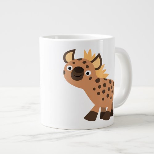 Cute Friendly Cartoon Hyena Giant Coffee Mug