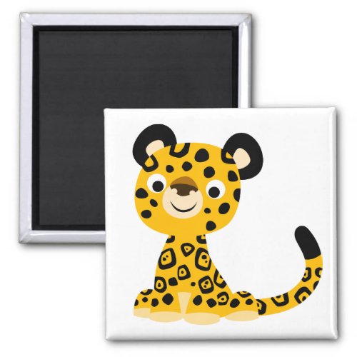 Cute Friendly Cartoon Jaguar Magnet