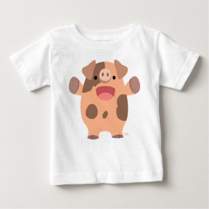 Cute Friendly Cartoon Pig Baby T-shirt