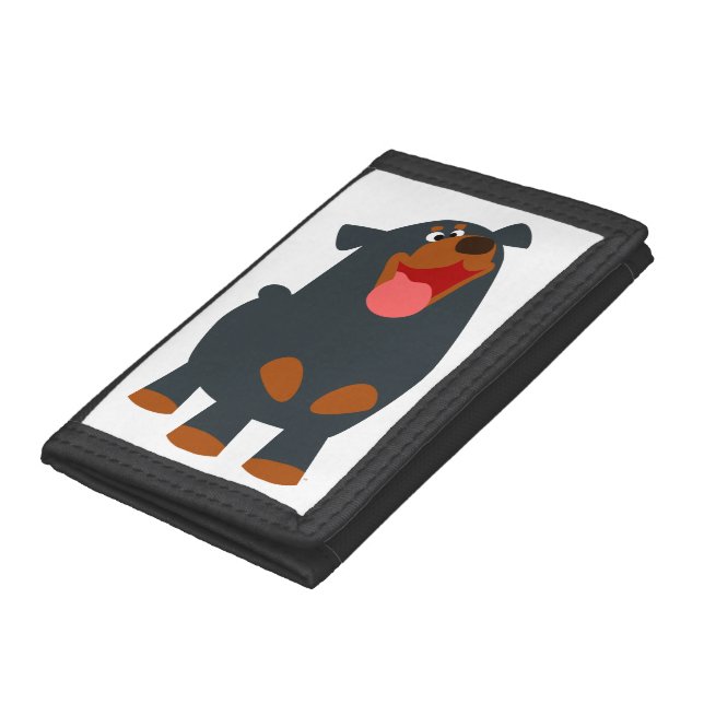 Cute Friendly Cartoon Rottweiler Wallet (Bottom)