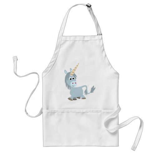 Cute Friendly Cartoon Unicorn Cooking Apron
