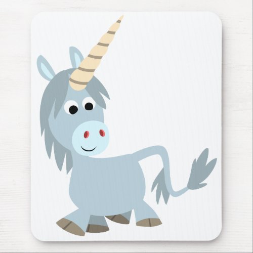 Cute Friendly Cartoon Unicorn Mousepad