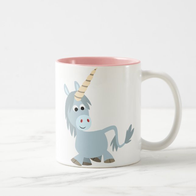 Cute Friendly Cartoon Unicorn Mug (Right)