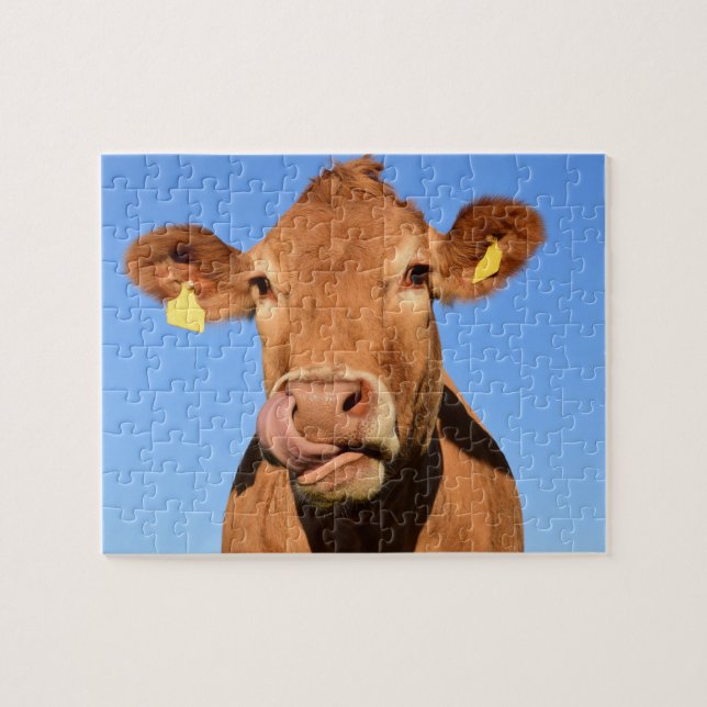 Cute Friendly Cow Jigsaw Puzzle (Horizontal)