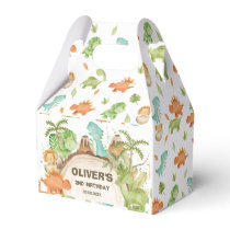 Cute Friendly Dinosaurs 1st Birthday Baby Shower  Favor Boxes