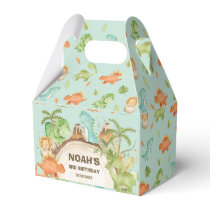 Cute Friendly Dinosaurs Boy Birthday Baby Shower  Favor Boxes