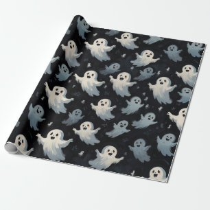 Cute Friendly Ghosts Halloween decoration Wrapping Paper