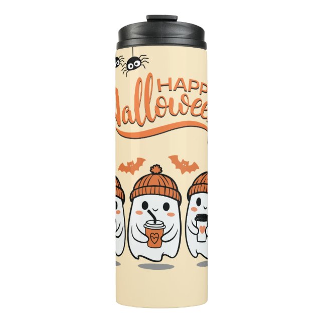 Cute friendly ghosts thermal tumbler (Front)