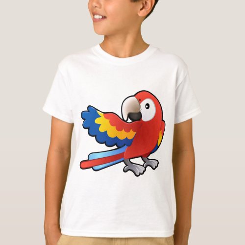 cute friendly Macaw Parrot T_Shirt
