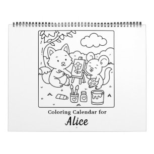 Cute Friends Coloring Calendar