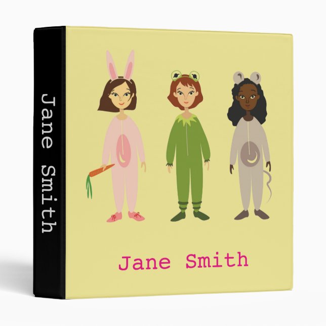 Cute friends forever girl's student folder (Front/Spine)