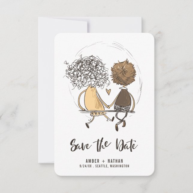 Cute Friends Minimalist Save the Date Invitation (Front)