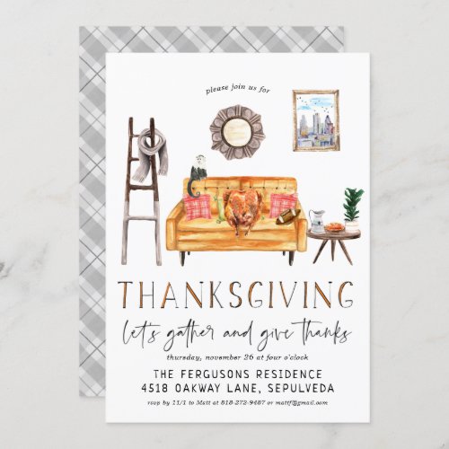 Cute Friendsgiving Thanksgiving Dinner Invitation