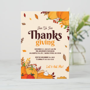 Cute Friendsgiving Thanksgiving Personalized Invitation