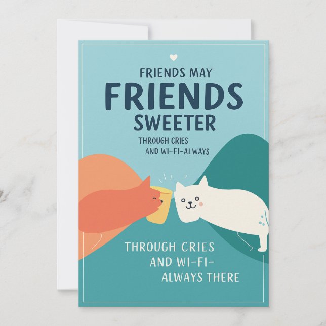 Cute Friendship Greeting Card  (Front)