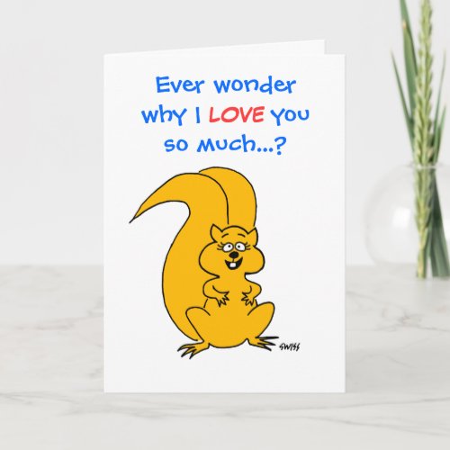 Cute Friendship Message Funny Cartoon Squirrel Card