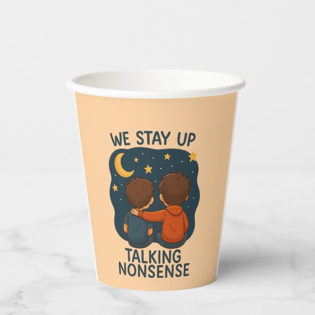 Cute Friendship Night Sky Party Paper Cup (Front)