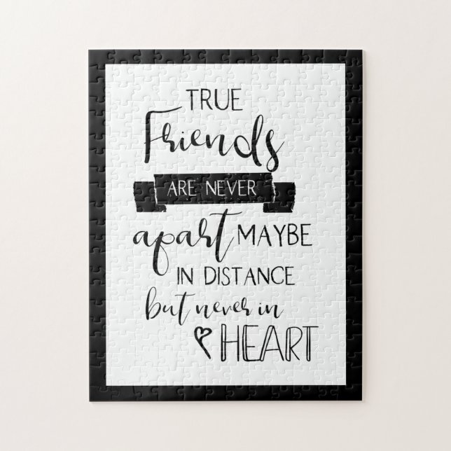 cute friendship quote social distancing heart jigsaw puzzle (Vertical)